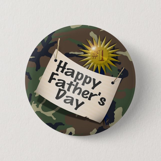 Happy Fathers Day to  my #1 Dad ! 2 Inch Round Button (Front)