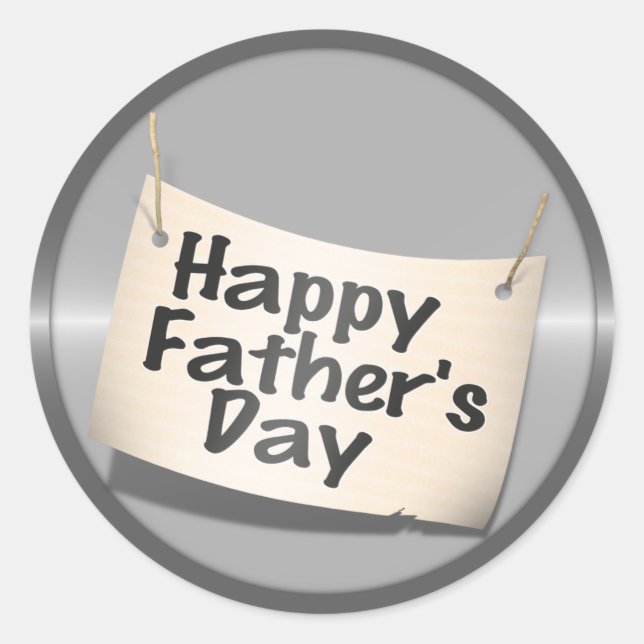 Happy Father's Day to Someone Special Classic Round Sticker (Front)