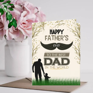 Happy Fathers Day to the Best Dad in the World Holiday Card