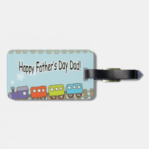 Happy Fathers Day Train Luggage Tag