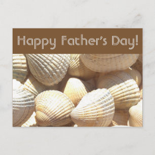 Happy Father's Day Tropical Sunny Exotic Sea Shell Postcard