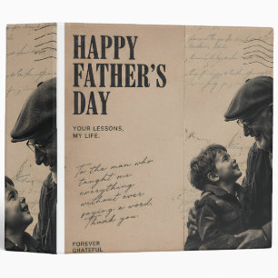 Happy Father's Day Vintage Letter and Grandpa Binder