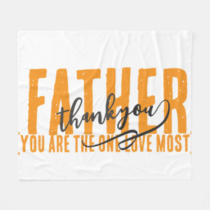 Happy Father's Day Vintage Letter and Grandpa Fleece Blanket