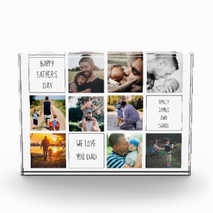 Happy Fathers day, we love you dad photo collage  Block