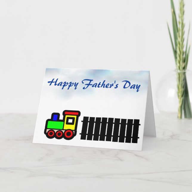 Happy Father's Day with train to Dad Card (Front)