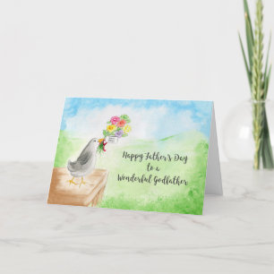 Happy Father's Day Wonderful Godfather, Cheerful Card
