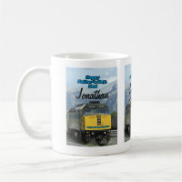 Happy Fathers Day Yellow Railroad Train Engine