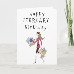 HAPPY ***FEBRUARY*** BIRTHDAY FOR **HER** CARD