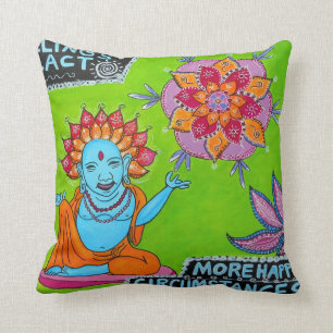 Happy Feelings Will Attract More Happy Circumstanc Throw Pillow