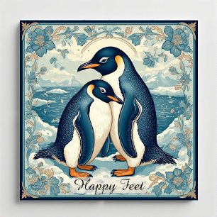 Happy Feet Penguin Ice Bird Couple Snow Glacier Magnet