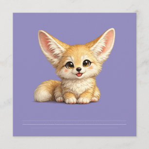 Happy Fennec Fox Cute Positive Vibes Design Menu