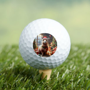 Happy Festive Alpaca Christmas,  Golf Balls