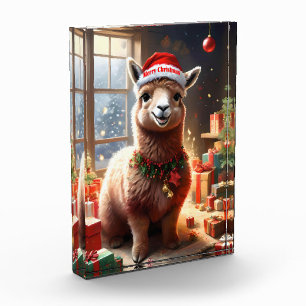 Happy Festive Alpaca Christmas,  Photo Block