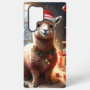 Happy Festive Alpaca Christmas, Samsung Galaxy Case