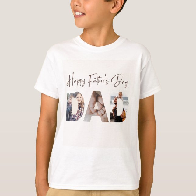 Happy Fête des pères Imprimer un T-shirt blanc mod (Devant)
