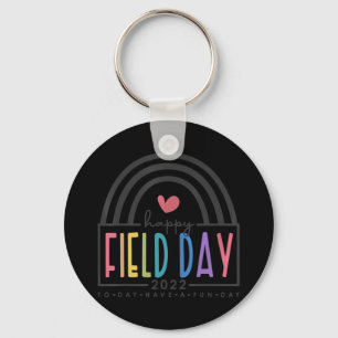 Happy Field Day 2022 rainbow fun day school trips  Keychain