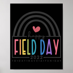 Happy Field Day 2022 rainbow fun day school trips Poster