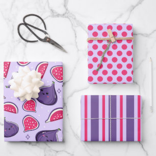 Happy Figs Wrapping Paper Set of 3