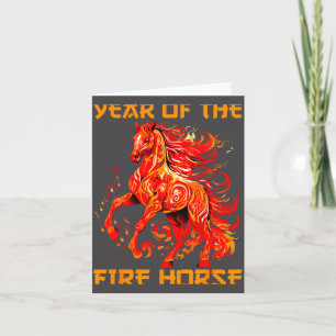 happy fire yea lunar year new horse chinese Fun Card