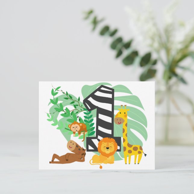 Happy First Birthday Baby! Postcard (Standing Front)