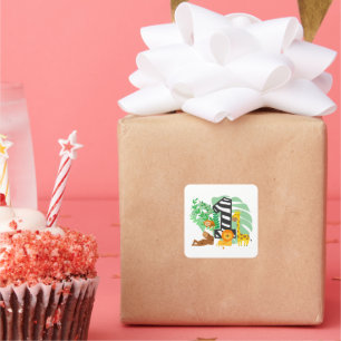 Happy First Birthday Baby! Square Sticker