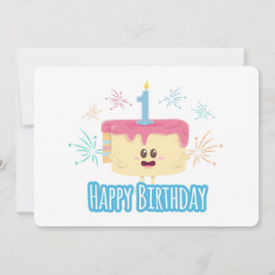 Happy First Birthday Holiday Card
