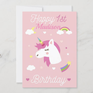 Happy First Birthday Invitation