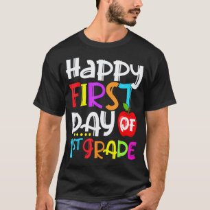 Happy First Day 1st Grade Teacher Students Boys Gi T-Shirt
