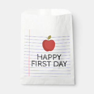 Happy First Day Back to School Apple Teacher Favour Bag