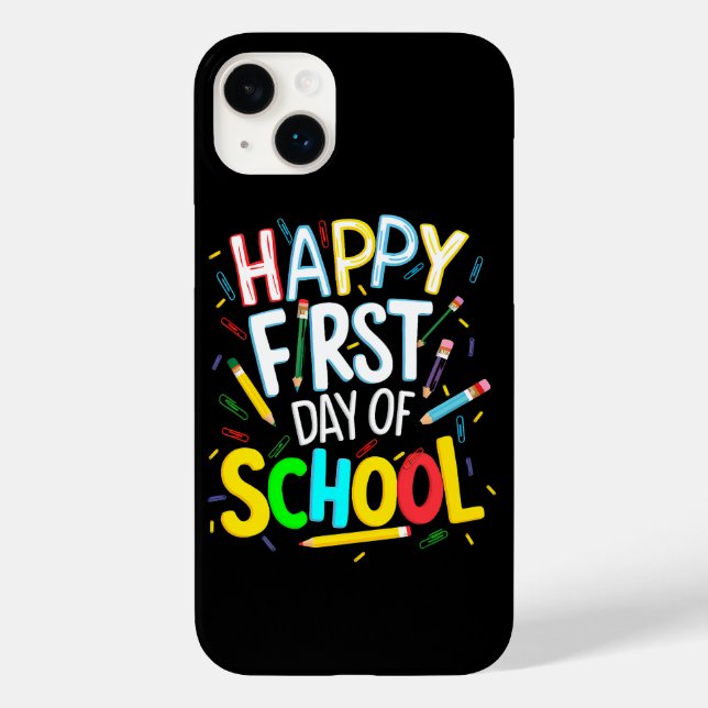 Happy First Day Back to School Case-Mate iPhone Case (Back)