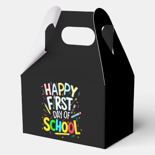 Happy First Day Back to School Favor Box (Front)