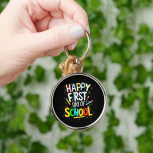 Happy First Day Back to School Keychain