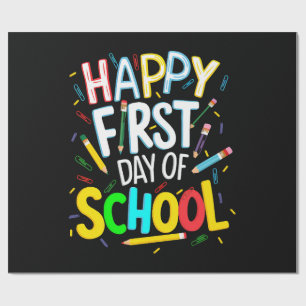 Happy First Day Back to School Wrapping Paper