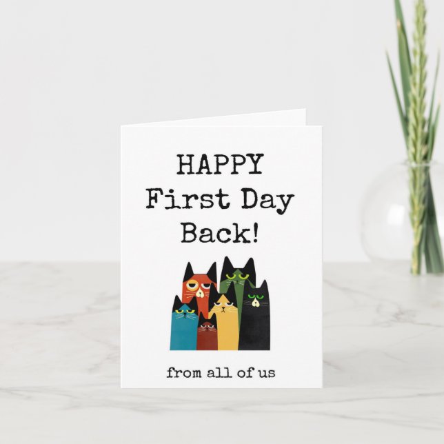 Happy First Day Back, Welcome Back Card (Front)