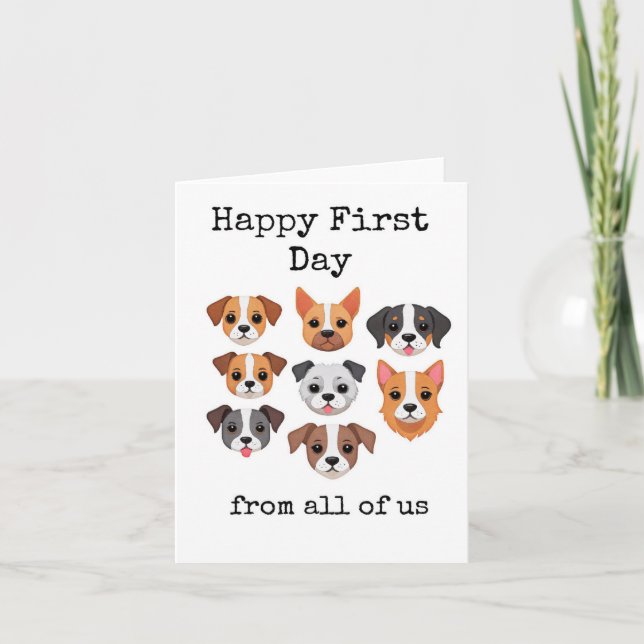 Happy First Day, New Employee Card (Front)