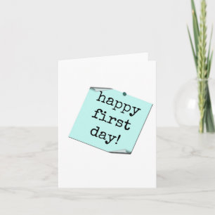 Happy First Day, New Employee, Students, Staff Card