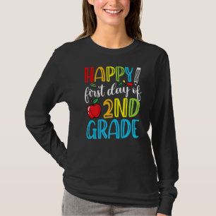 Happy First Day Of 2nd Grade Cute Back To School T-Shirt