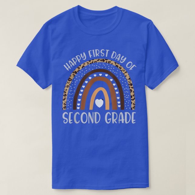 Happy First Day of 2nd Grade Teacher Back To Schoo T-Shirt (Design Front)