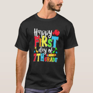 Happy First Day Of 7th Grade Cute Back To School T-Shirt