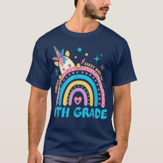 Happy First Day Of 8th Grade Unicorn Rainbow Kid B T-Shirt