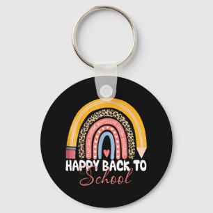 Happy First Day of Back to School Teacher Student Keychain