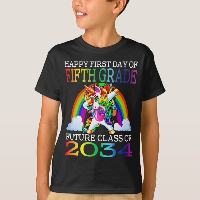 Happy First Day Of Fifth Grade Future  T-Shirt (Front)