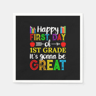 Happy First Day Of First Grade Napkin