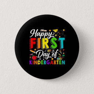 Happy First Day Of Kindergarten Back To School Boy 2 Inch Round Button
