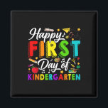 Happy First Day Of Kindergarten Back To School Boy Magnet<br><div class="desc">Happy First Day Of Kindergarten Back To School Boys Girls</div>