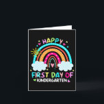 Happy First Day Of Kindergarten Back To School  Card<br><div class="desc">Happy First Day Of Kindergarten Back To School</div>