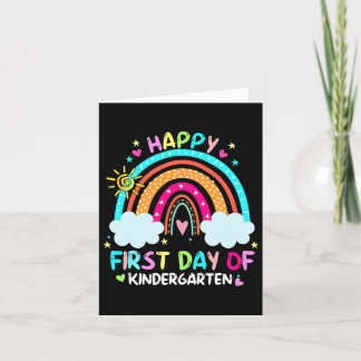 Happy First Day Of Kindergarten Back To School  Card