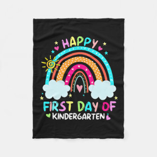 Happy First Day Of Kindergarten Back To School  Fleece Blanket