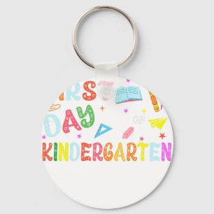 happy first day of kindergarten keychain