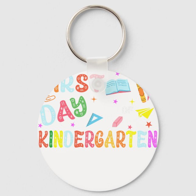 happy first day of kindergarten keychain (Front)